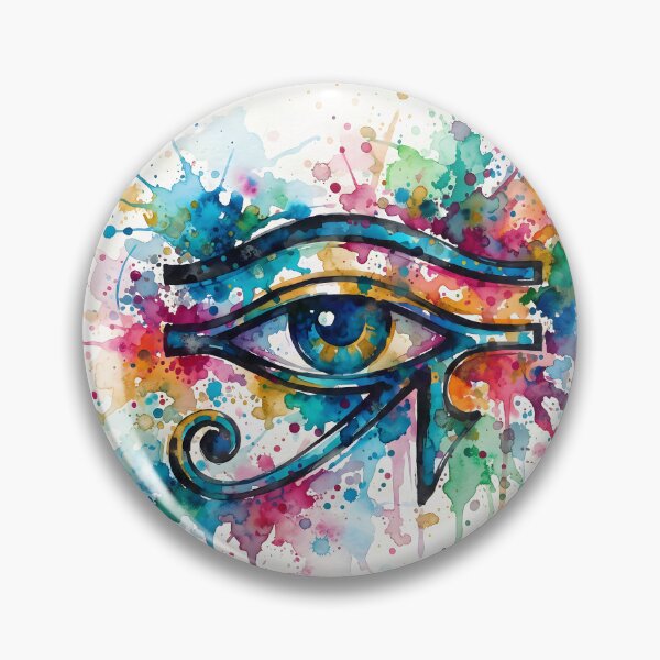 Item preview, Vibrant Watercolor Eye of Horus Art Print – Ancient Egyptian Symbol of Protection & Healing Wall Decor designed and sold by yasser-lasheen.