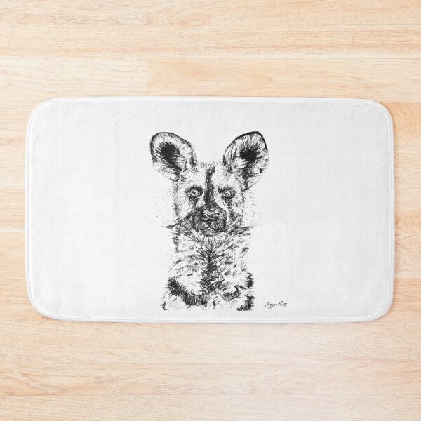 Item preview, African Wild Dog - Painted Dog Ink Illustration designed and sold by Magpie Prints.