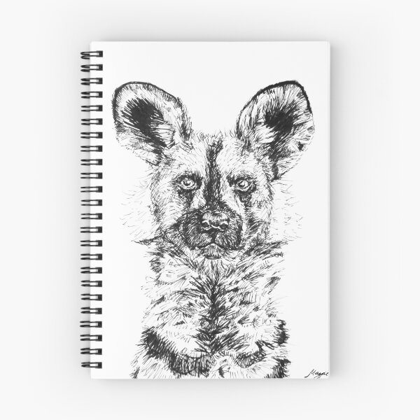 Item preview, Perro salvaje africano - Ilustración a tinta de perro pintado designed and sold by Magpie Prints.