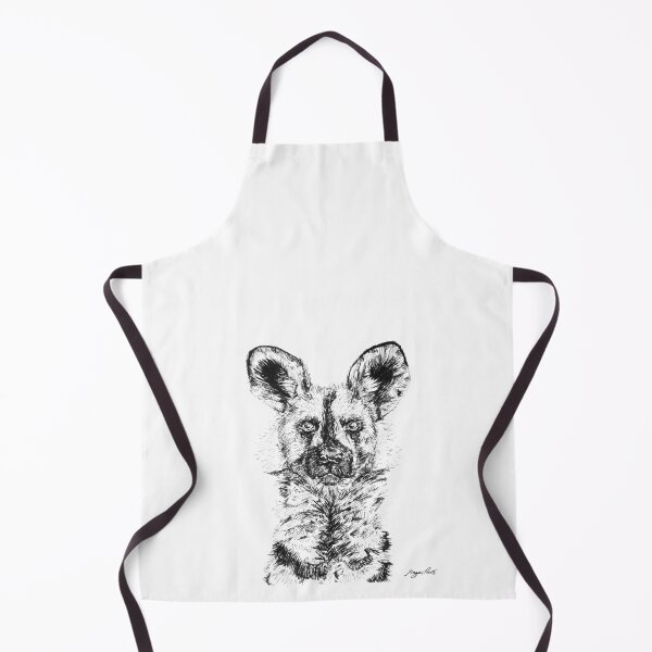 Item preview, African Wild Dog - Painted Dog Ink Illustration designed and sold by Magpie Prints.