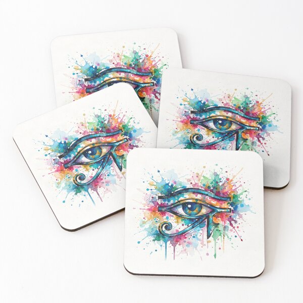 Item preview, Vibrant Watercolor Eye of Horus Art Print – Ancient Egyptian Symbol of Protection & Healing Wall Decor designed and sold by yasser-lasheen.