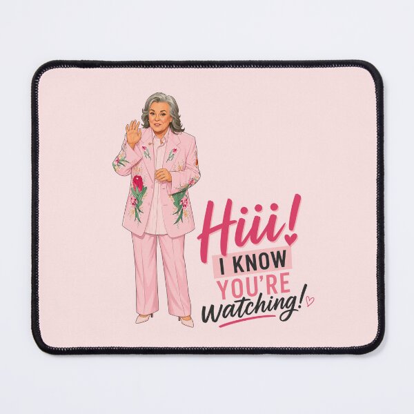 Item preview, Hiii! I Know You’re Watching! – Rosie O’Donnell Pink Suit Meme designed and sold by SimplyJasper.
