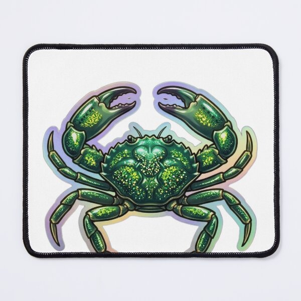Item preview, Emerald Crab Colorful Reef Aquarium Illustration designed and sold by KenworksDigital.