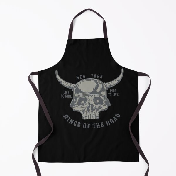 Item preview, Kings Of The Road New York Biker Skull Vintage Emblem designed and sold by ARACREATIVECO.