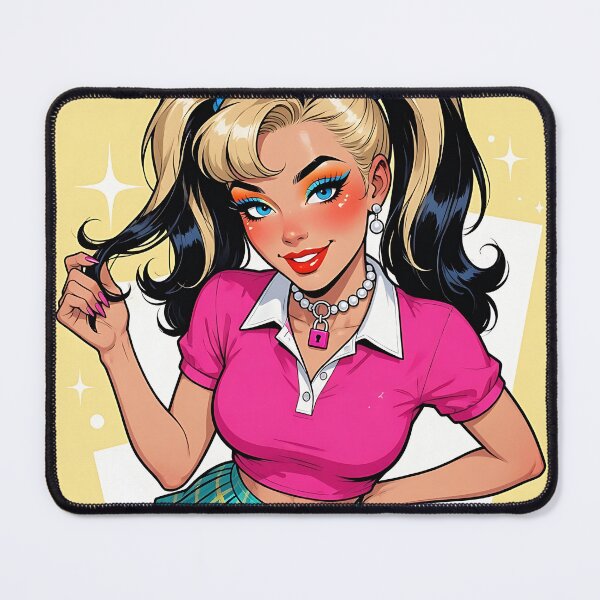 Item preview, Y2K Kawaii Blonde Girl – Pink Pop Fashion Preppy Anime Style designed and sold by HappyOops.