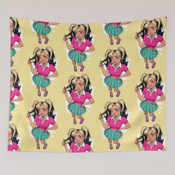 Item preview, Y2K Kawaii Blonde Girl – Pink Pop Fashion Preppy Anime Style designed and sold by HappyOops.