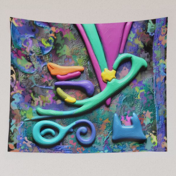 Item preview, GOLDEN RELICS D Oil Slick colorful geometric abstract design designed and sold by SmashingDeals.