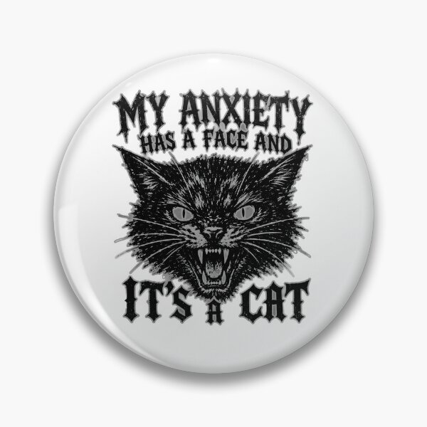 Item preview, My Anxiety Has A Face And It's A Cat Heavy Metal Grunge designed and sold by Countryfied.