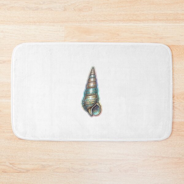 Item preview, Glittering Spiral Seashell in Aqua and Gold designed and sold by KenworksDigital.
