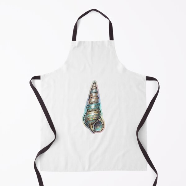 Item preview, Glittering Spiral Seashell in Aqua and Gold designed and sold by KenworksDigital.