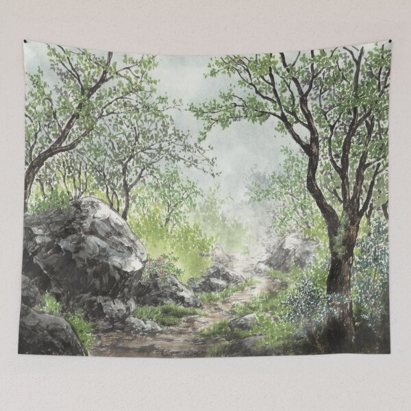 Item preview, June 27th birthday flower Passionflower Landscape designed and sold by birthflower.
