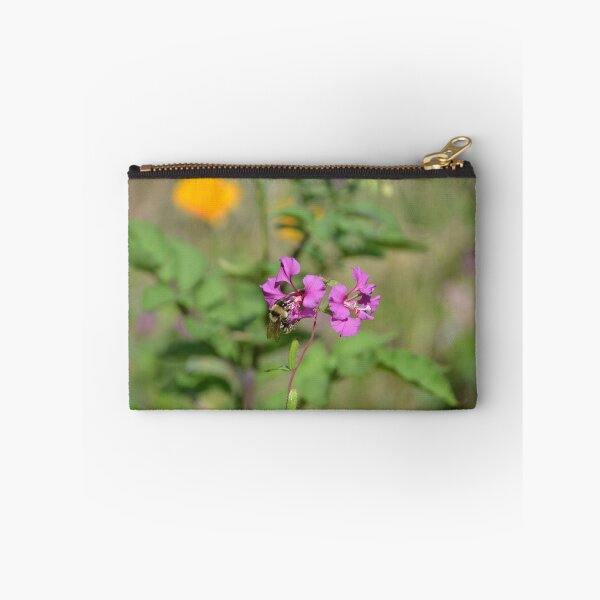 Item preview, Bumblebee Pollinating Magenta Fireweed Flowers designed and sold by MiraNadaPrints.