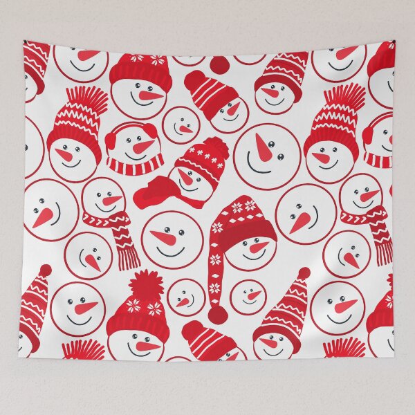 Item preview, Snowmen Faces Pattern designed and sold by IrynaAlex.