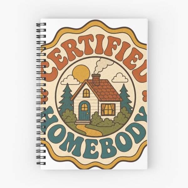 Item preview, Certified Homebody Retro Groovy Introvert Funny Gift designed and sold by BoosterShop.
