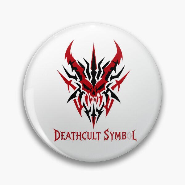 Item preview, Deathcult Symbol Red Demonic Skull Occult Heavy Metal Art designed and sold by Countryfied.