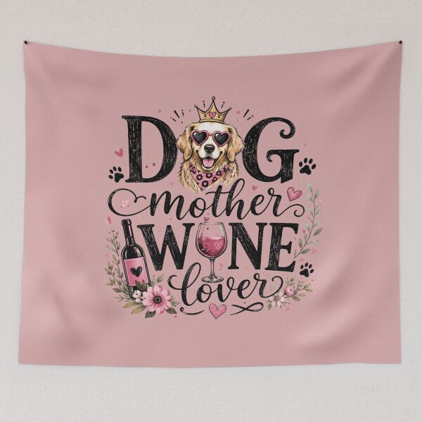 Item preview, Dog Mother Wine Lover  designed and sold by The Mutt House.