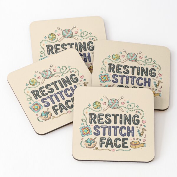 Item preview, Resting Stitch Face - Funny Crochet Knitting Yarn Art designed and sold by MarJul.