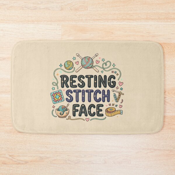 Item preview, Resting Stitch Face - Funny Crochet Knitting Yarn Art designed and sold by MarJul.