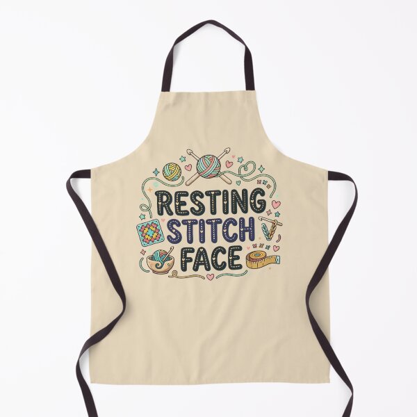 Item preview, Resting Stitch Face - Funny Crochet Knitting Yarn Art designed and sold by MarJul.
