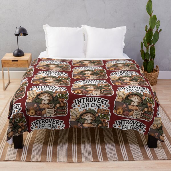 Item preview, Cozy Introvert Cat Club – Cute Homebody Cat designed and sold by ArtBySylvia.