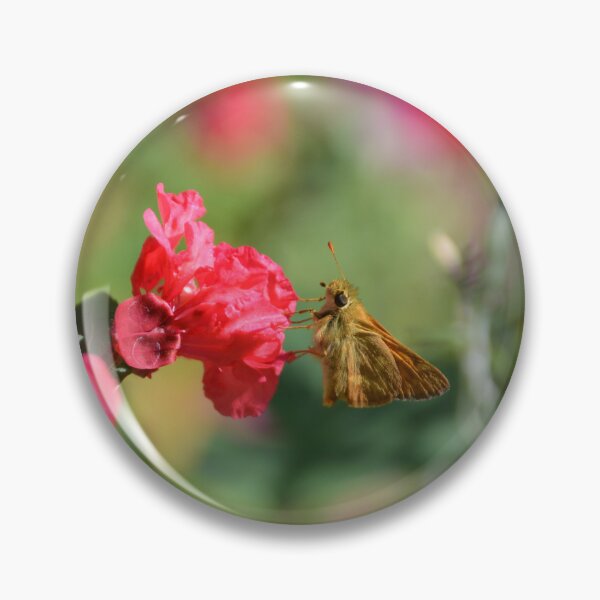 Item preview, Skipper Butterfly Feeding on Magenta Clarkia designed and sold by MiraNadaPrints.