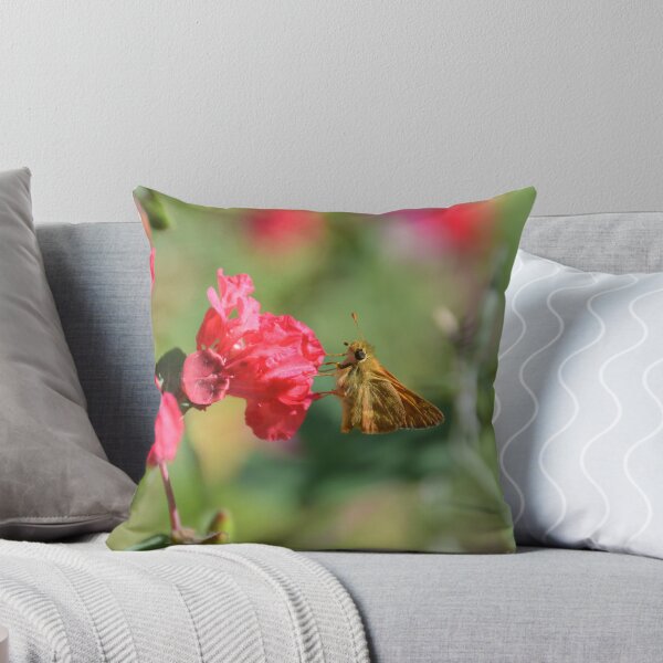 Item preview, Skipper Butterfly Feeding on Magenta Clarkia designed and sold by MiraNadaPrints.