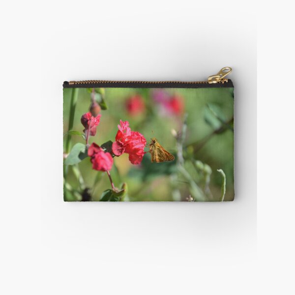 Item preview, Skipper Butterfly Feeding on Magenta Clarkia designed and sold by MiraNadaPrints.