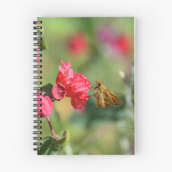 Item preview, Skipper Butterfly Feeding on Magenta Clarkia designed and sold by MiraNadaPrints.