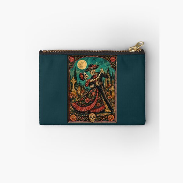 Item preview, Dancing Skeletons Day of the Dead Moonlight Waltz designed and sold by Apex & Anthem .