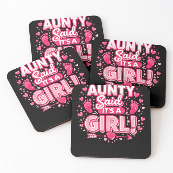 Item preview, Auntie Says Girl Gender Reveal Party Family Team  designed and sold by LeeLittlee.
