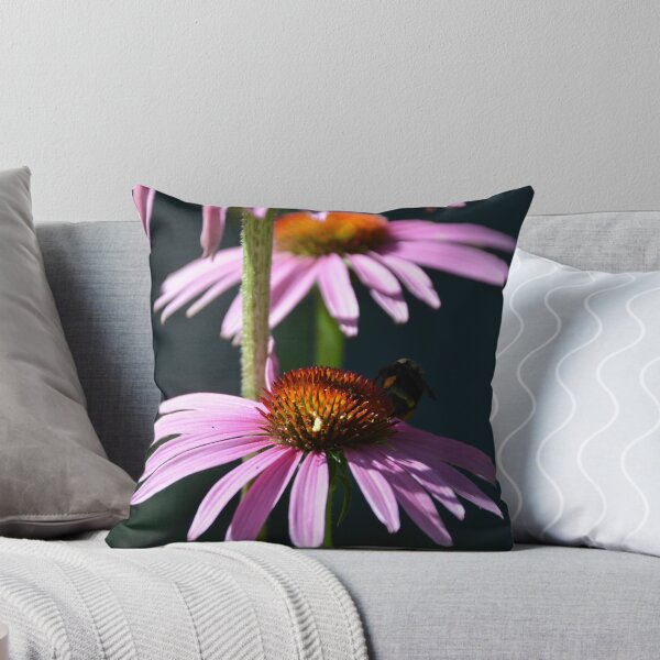Item preview, Bumblebee Foraging on Purple Coneflower Stem designed and sold by MiraNadaPrints.