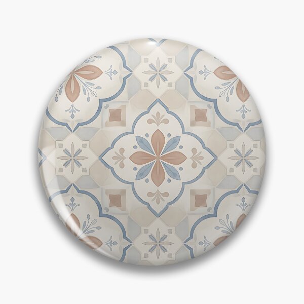 Item preview, Soft Geometric Floral Tile Pattern designed and sold by HappyOops.