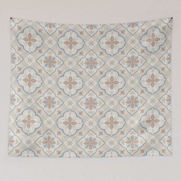 Item preview, Soft Geometric Floral Tile Pattern designed and sold by HappyOops.
