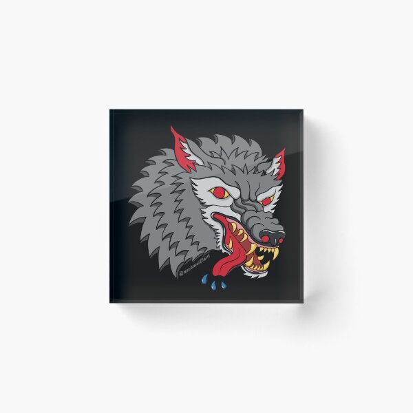Artikelvorschau, Tattoo-Vorlage inspiriert vom hungrigen Wolf entworfen und verkauft von noconnellart.