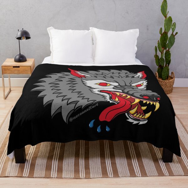 Item preview, Tattoo Flash Inspired Hungry Wolf designed and sold by noconnellart.