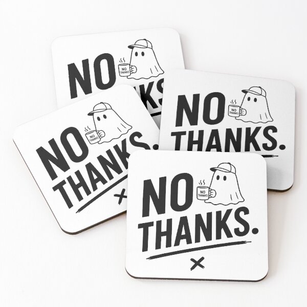 Item preview, No Thanks – Funny Introvert Ghost Coffee Humor designed and sold by Abidel.