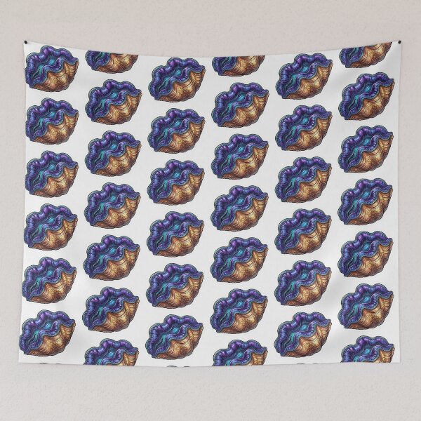 Item preview, Galaxy Giant Clam Reef Aquarium Illustration designed and sold by KenworksDigital.