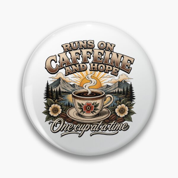 Item preview, Runs On Caffeine And Hope designed and sold by GrooveAndGlow.