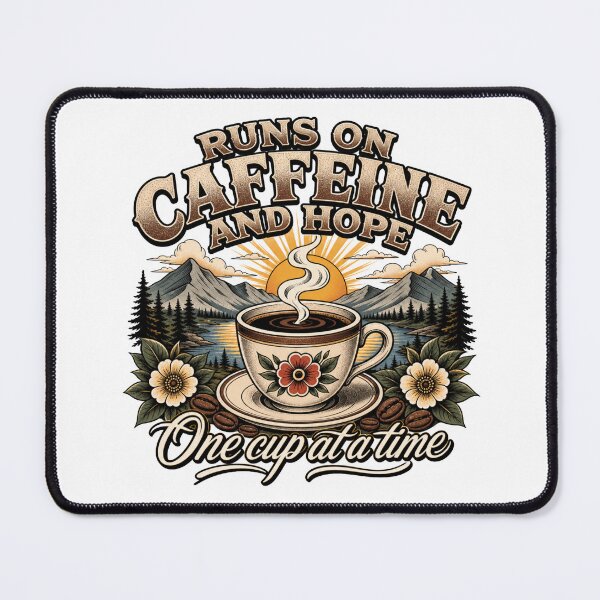 Item preview, Runs On Caffeine And Hope designed and sold by GrooveAndGlow.