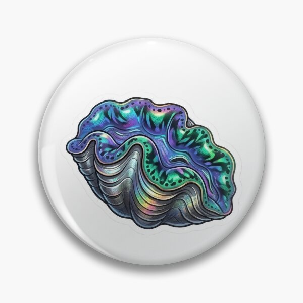 Item preview, Galaxy Giant Clam Reef Aquarium Illustration designed and sold by KenworksDigital.