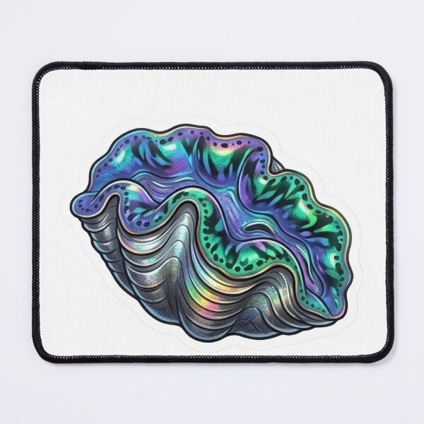 Item preview, Galaxy Giant Clam Reef Aquarium Illustration designed and sold by KenworksDigital.