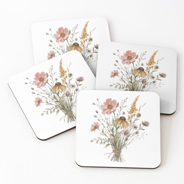 Item preview, Boho Wildflower Bouquet Watercolor Print designed and sold by The Vault Shop.