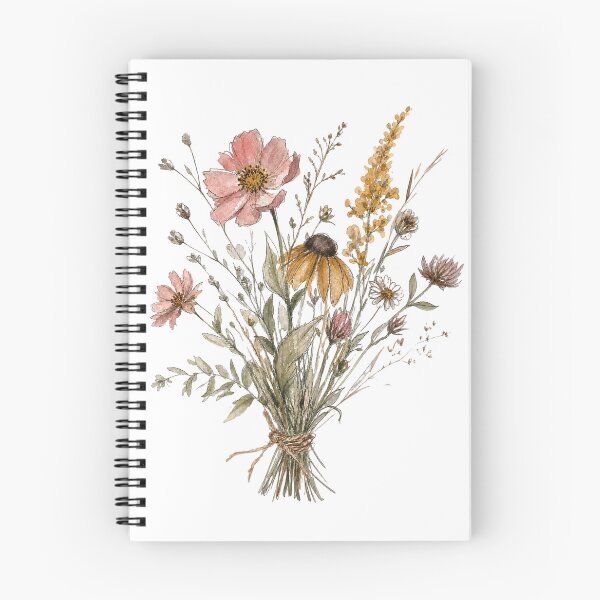 Item preview, Boho Wildflower Bouquet Watercolor Print designed and sold by The Vault Shop.