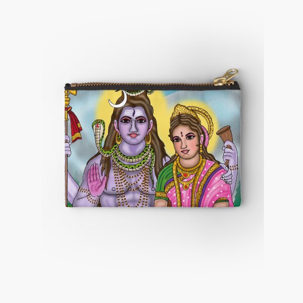 Item preview, Shiva Parvati Artwork | Divine Hindu Couple Digital Painting & Spiritual Illustration designed and sold by Harshit_Digital_Arts.