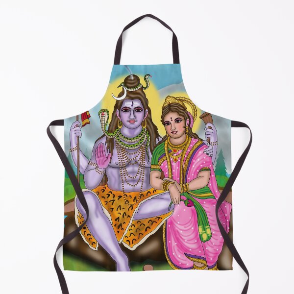Item preview, Shiva Parvati Artwork | Divine Hindu Couple Digital Painting & Spiritual Illustration designed and sold by Harshit_Digital_Arts.