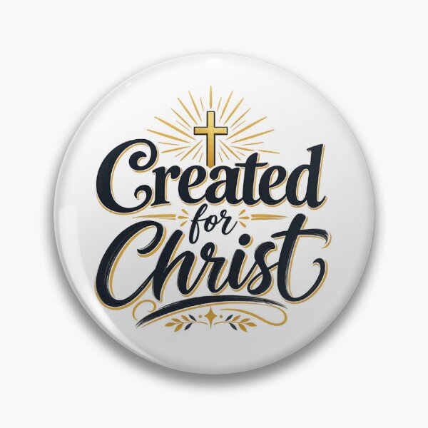 Item preview, Created for Christ – Christian Faith Typography designed and sold by Paltooproducts.