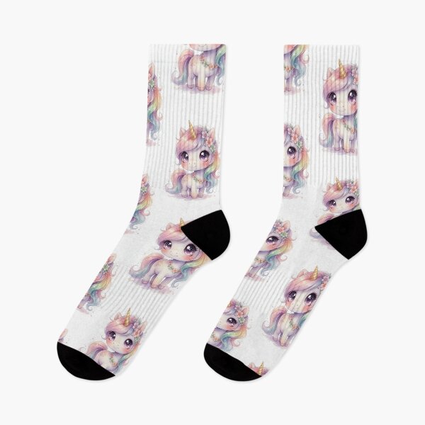 Item preview, Cute Rainbow Unicorn with Flowers designed and sold by HappyOops.