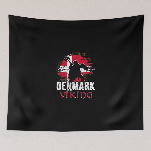 Item preview, Denmark Viking Warrior Axe Shield Flag Graphic designed and sold by mrwkiperz.