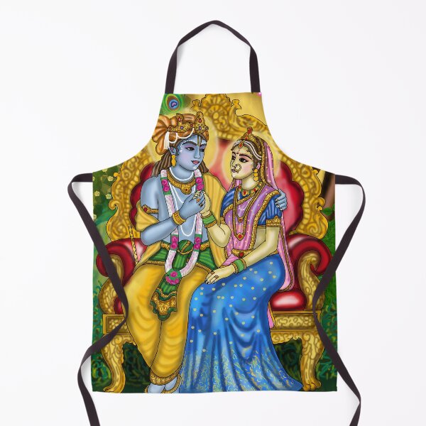 Item preview, Radha Krishna Artwork | Divine Hindu Couple Digital Painting & Spiritual Illustration designed and sold by Harshit_Digital_Arts.