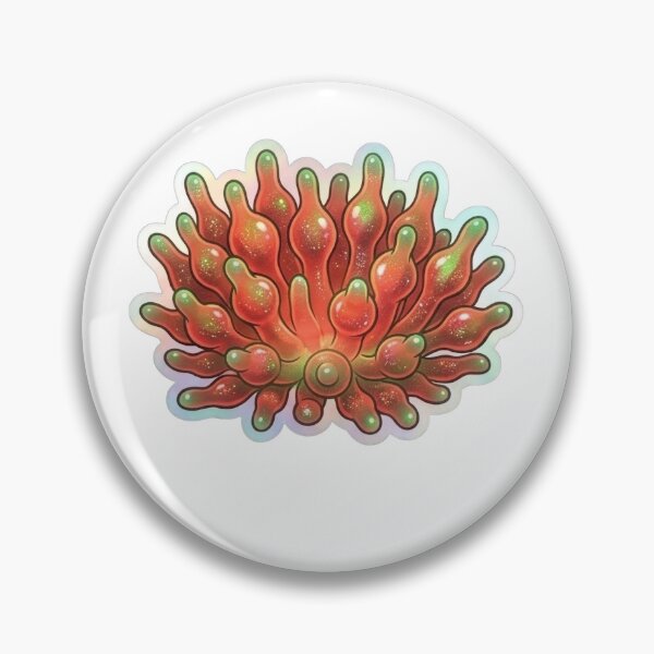 Item preview, Glittering Red Bubble Tip Anemone Illustration designed and sold by KenworksDigital.